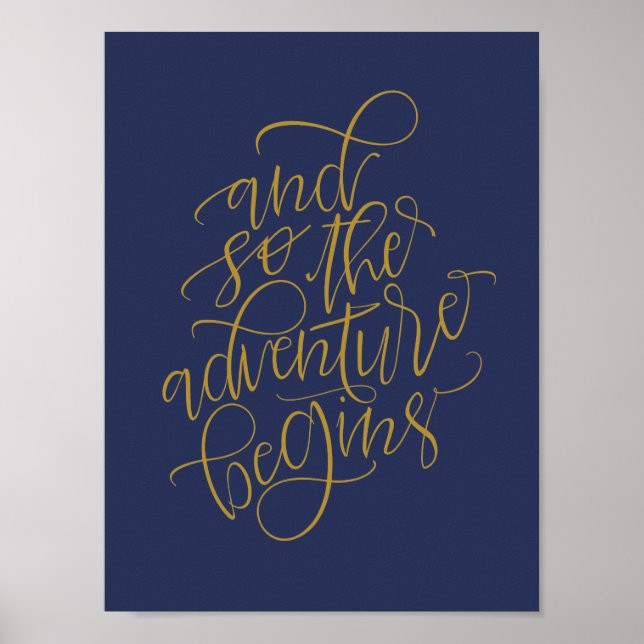 Poster panneau mariage rustique - et donc l'aventure comm (Devant)