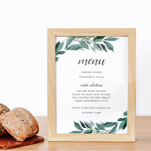 Poster Panneau Menu Foliage abondant