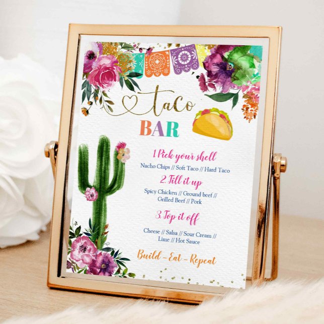 Poster Panneau mexicain coloré Taco Bar (Créateur téléchargé)
