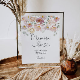 Poster Panneau minimaliste fleur sauvage mimosa