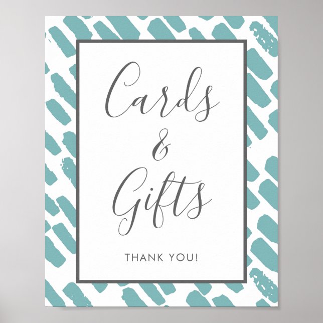 Poster Panneau moderne Cartes et Cadeaux (Devant)