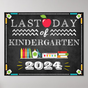 Poster Panneau modifiable du dernier jour de l'école