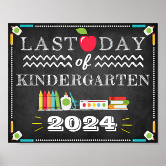 Poster Panneau modifiable du dernier jour de l'école
