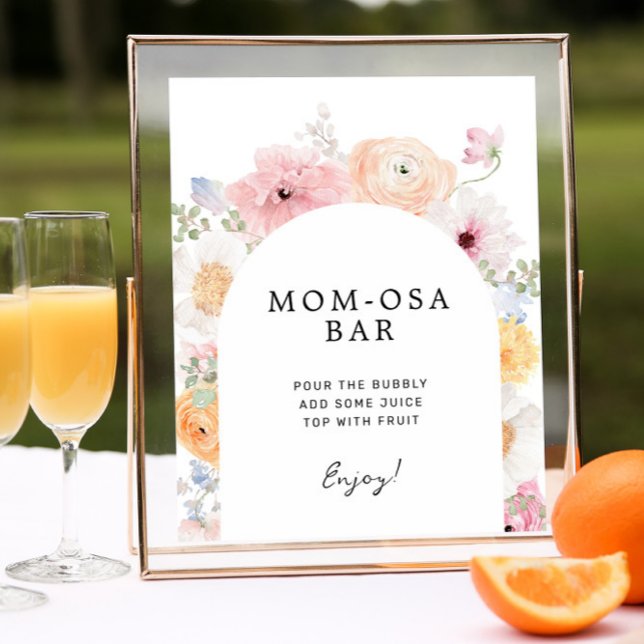 Poster Panneau Moelleux Pastel Floral Arch Momosa Bar (Créateur téléchargé)