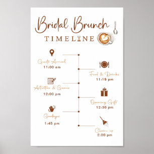 Poster Panneau Montage moderne de Brunch nuptial