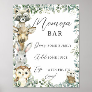 Poster Panneau Moomosa Bar Rustique Vert Bois Animaux Moo