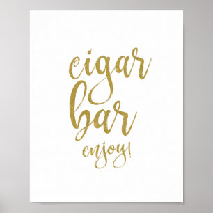 Poster Panneau Parties scintillant Gold de la barre de ci