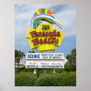 Poster Panneau Pensacola Beach
