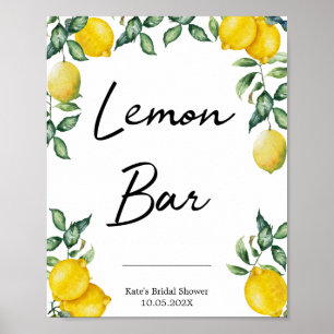 Poster Panneau personnalisé de citrons de bar à citrons