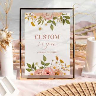 Poster Panneau personnalisé Fleurs Bohèmes