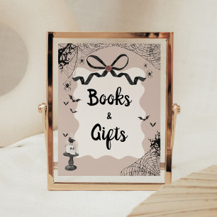 Poster Panneau Petit livre Baby shower gothique Livres et