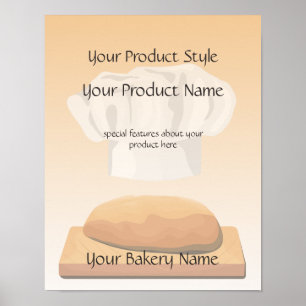 Poster Panneau produit de boulangerie de pain