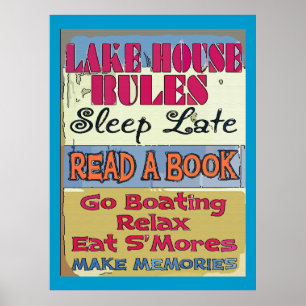 Poster Panneau Règles de Lake House
