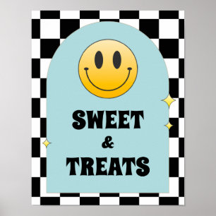 Poster Panneau Retro One Happy Dude Anniversaire Sweet & 