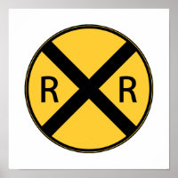 Panneau routier Traversée ferroviaire