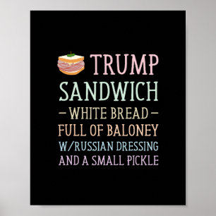 Poster Panneau sandwich anti Trump drôle
