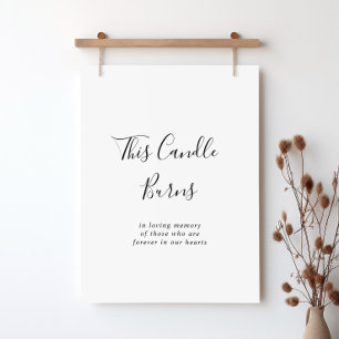 Poster Panneau Simple Minimaliste Cette Bougie Brûle