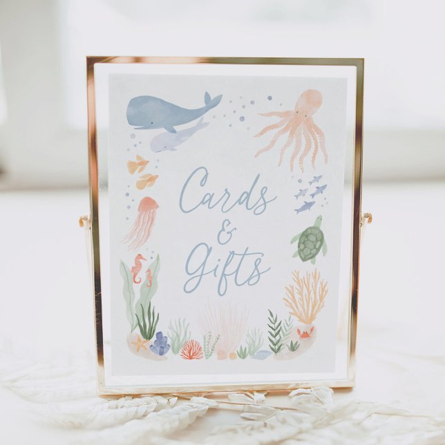 Poster Panneau sous la mer Carte d'anniversaire et cadeau (Créateur téléchargé)