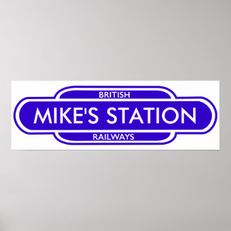 Poster Panneau Station