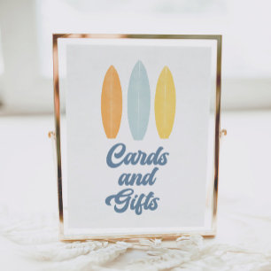 Poster Panneau Surboard Anniversaire Cartes et cadeaux