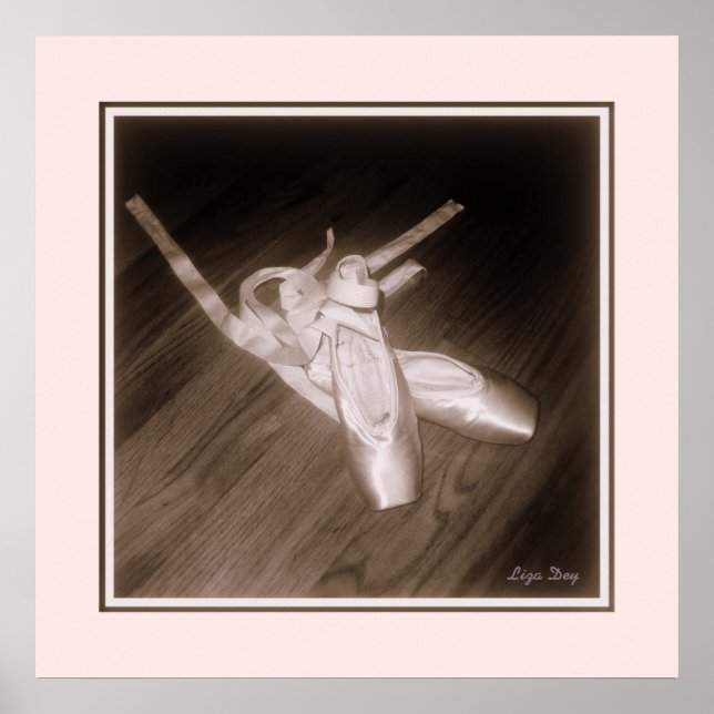 Poster Panneau 'Toe Shoes' (Rose) (Devant)