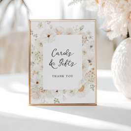 Poster Panneau Whitel Floral Cartes et Cadeaux