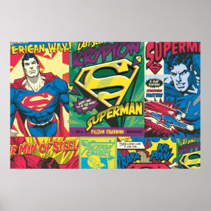 Poster Panneaux comiques Superman