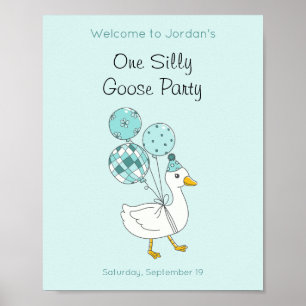 Poster Panneaux de fête de la oie idiote