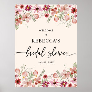 Poster Panonceau de bienvenue pour la douche de mariée au