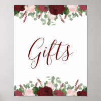 Panonceau de cadeaux de douche de mariage floral r