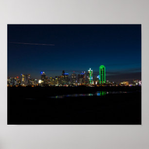 Poster Panorama de Dallas à l'aube