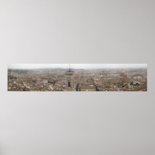 Poster Panorama de Florence Italie