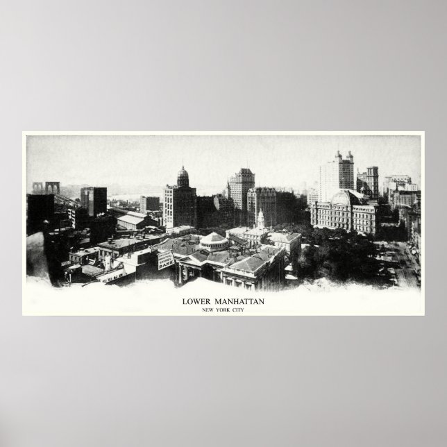 Poster Panorama de New York 1898 (Devant)