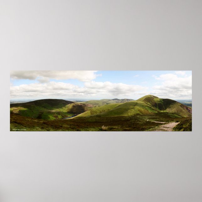 Poster Panorama de Pentland Hills à Edimbourg, Ecosse (Devant)