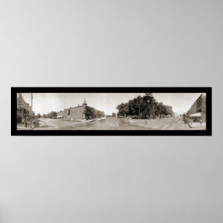 Poster Panorama de Washington Iowa 1907