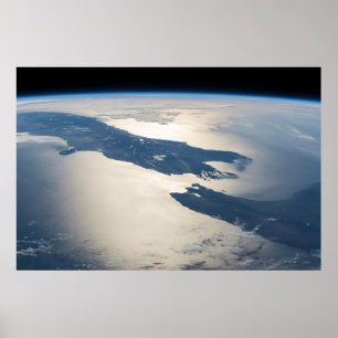 Poster Panorama depuis l'espace Highlights Cook Strait
