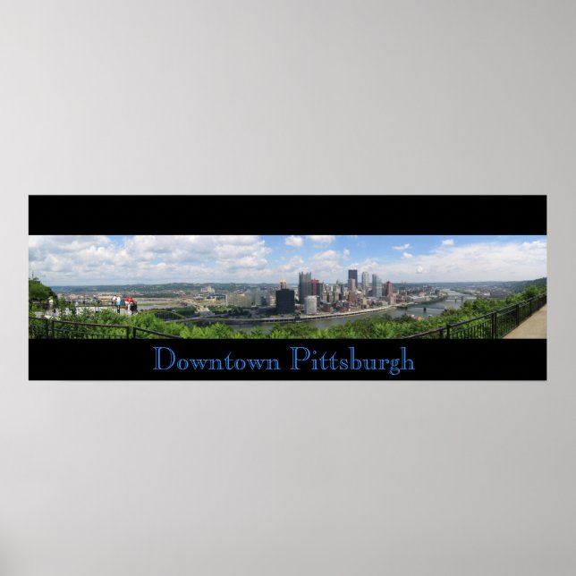 Poster Panorama du centre-ville de Pittsburgh (Devant)