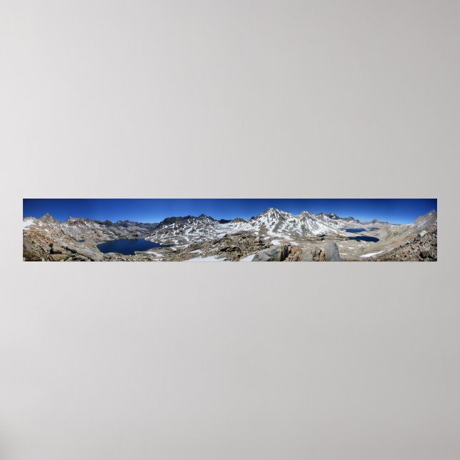 Poster Panorama du col Muir d'en haut - Sentier John Muir (Devant)