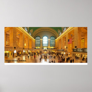 Poster Panorama grand de central à New York City