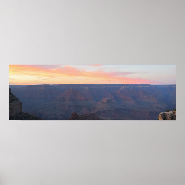 Poster Panorama sur le lever du soleil du Grand Canyon (Devant)