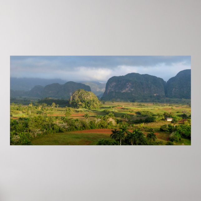 Poster Panoramic valley landscape, Cuba (Devant)