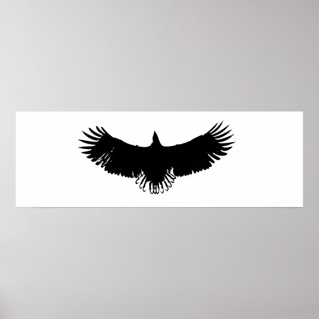 Poster Panoramique American Eagle Silhouette (Devant)