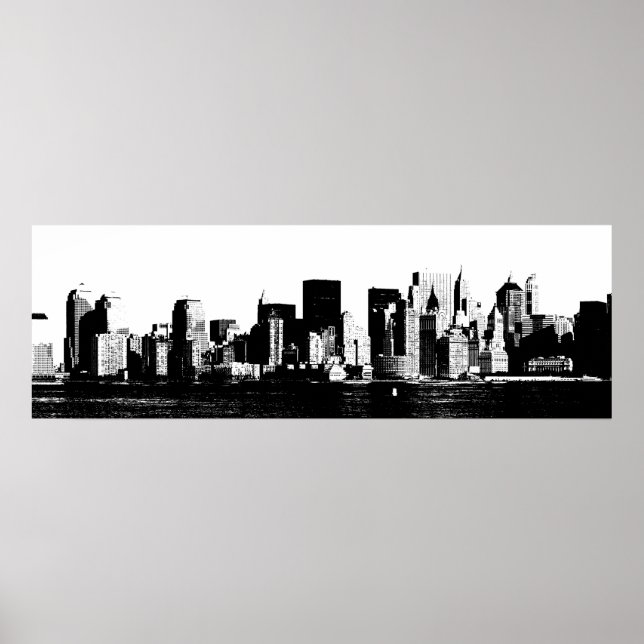 Poster panoramique de New York (Devant)