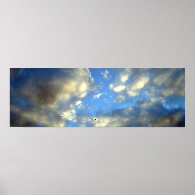 Poster Panoramique nuages tempête Imprimer l'affiche (Devant)