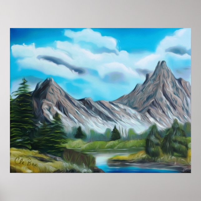 Poster panoramique Rocky Mountain Art (Devant)