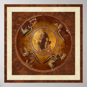 Poster Pantakrator Icône chrétienne de Jésus-Christ