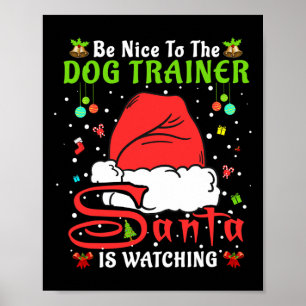 Poster Pantalon de Noël de Santa Soyez gentil avec le dre