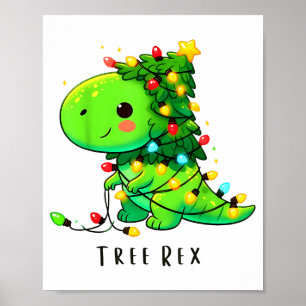Poster Pantalon de pyjama Dinosaure Arbre de Noël Rex pou