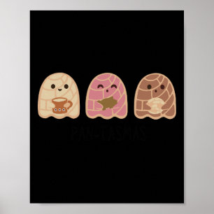 Poster Pantasmas Ghost Halloween Pan Dulce Mexicain Pan -