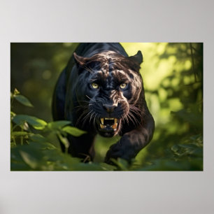 Poster Panther Animal Nature Majestic Wild